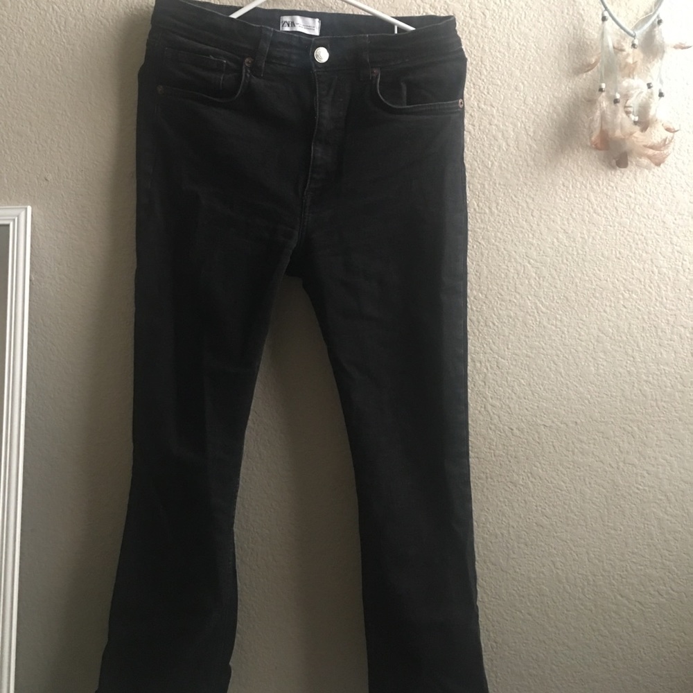 Blaxk jeans high rise straight cut